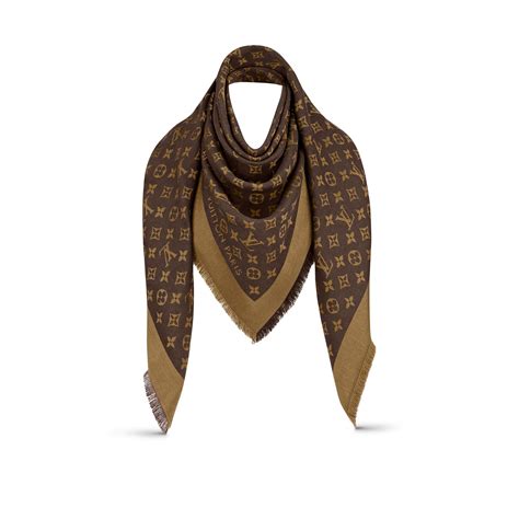 lv monogram denim shawl|louis vuitton brown monogram scarf.